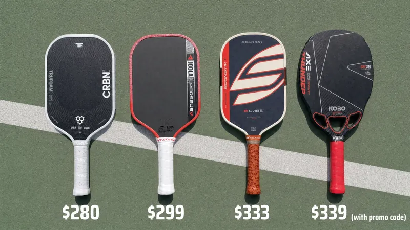 Pickleball Paddles on Court